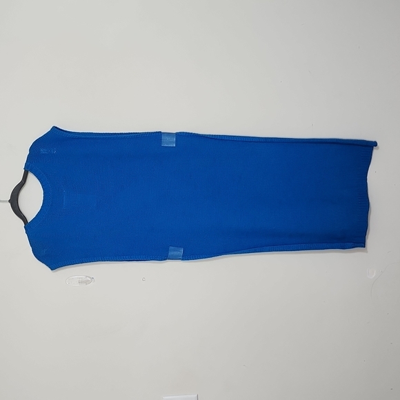 Maison Martin Margiela MM6 Blue Knit Top Duster Cover Up Size L - Picture 7 of 12